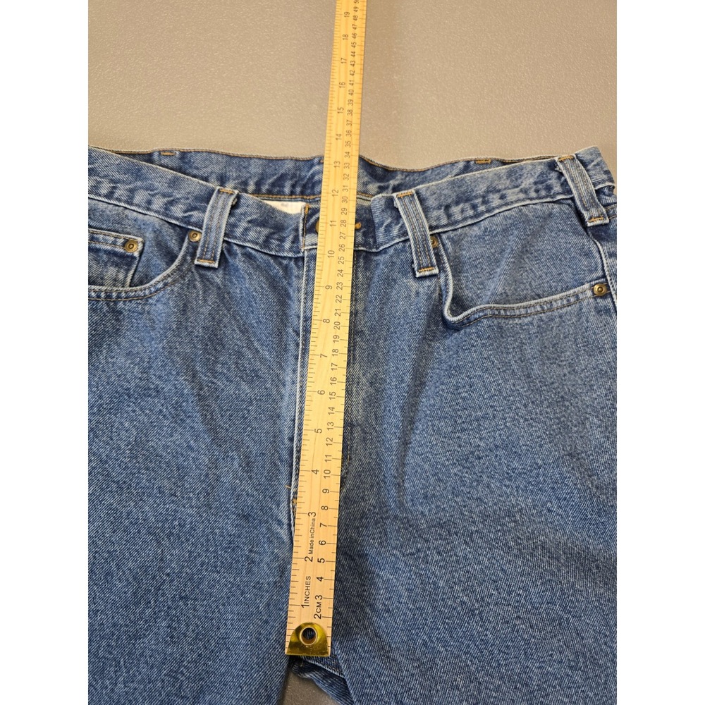 Carhartt B480 Jeans Mens 38x30 Blue Relaxed Fit 100% Cotton Denim Workwear - Picture 8 of 9